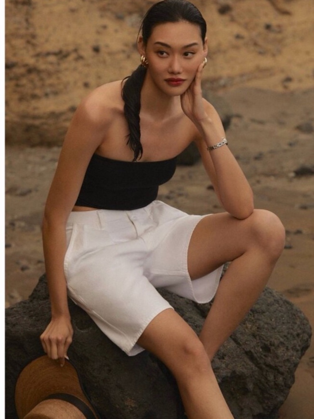 NWT Citizens of Humanity Maritzy Pleated Shorts size 26 White